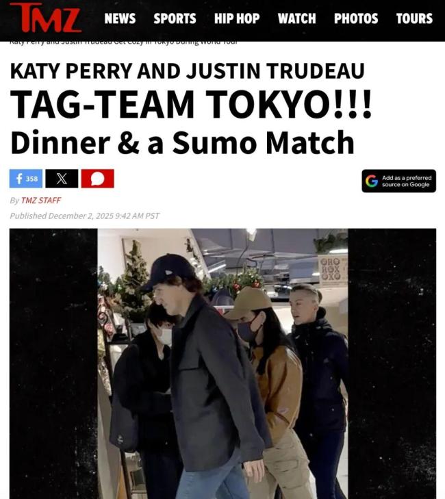 炸鍋！凱蒂·佩里剛剛官宣與特魯多戀情！自拍親密貼面照、吞壽司秀恩愛(ài)、沉浸Teamlab浪漫