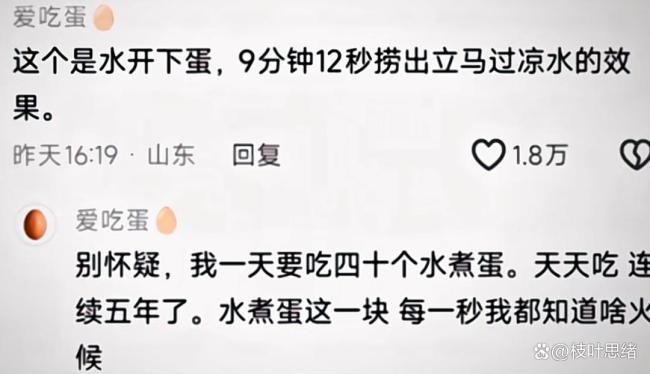 煮雞蛋大神僅靠2條評(píng)論漲粉百萬(wàn) 蛋神的極致煮蛋技巧