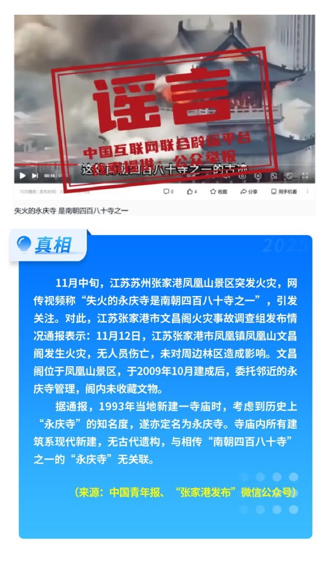 中國(guó)互聯(lián)網(wǎng)聯(lián)合辟謠平臺(tái)11月辟謠榜