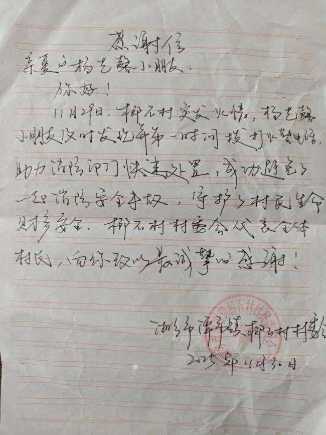 11岁的她 救了一个村 冷静报警防大火