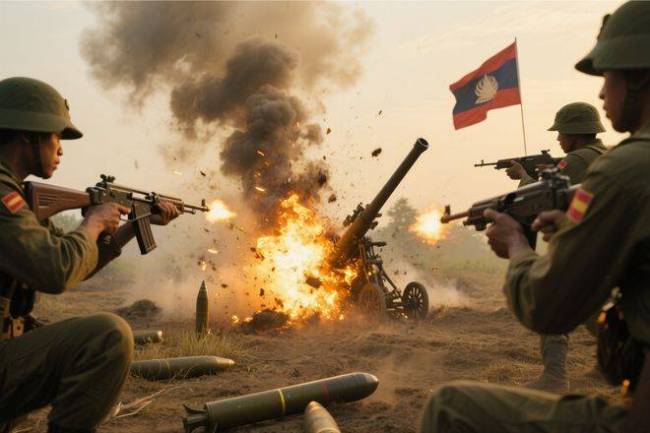 评论员：柬火箭炮猛轰泰第一军区阵地