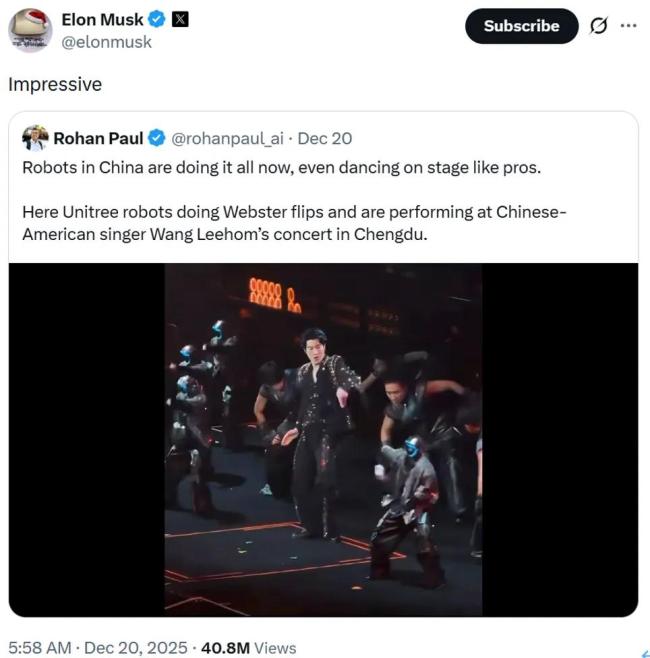 俄媒点赞王力宏演唱会伴舞机器人 这不是科幻，这是中国！