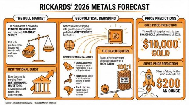 经济学家预测2026年金银价格将爆发 牛市延续看法