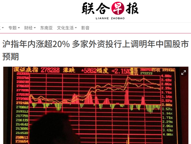 多家外资机构对中国资产表现持积极观点