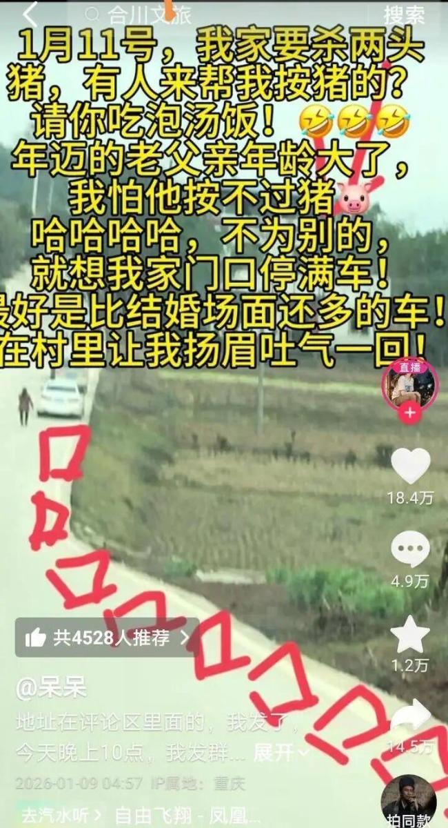 村民杀猪求援网友变百东说念主刨猪盛宴 收罗力量促成乡村嘉会