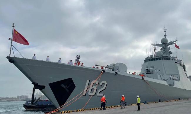 震撼原声!大连舰训练现场