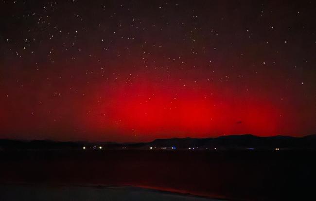 漠河一天出现两次极光 绝美光影吸引游客