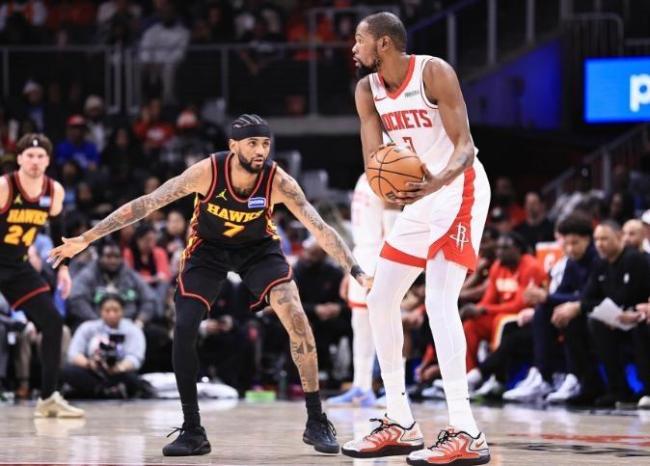 杜兰特31 5 4率火箭大胜老鹰 火箭终结老鹰4连胜