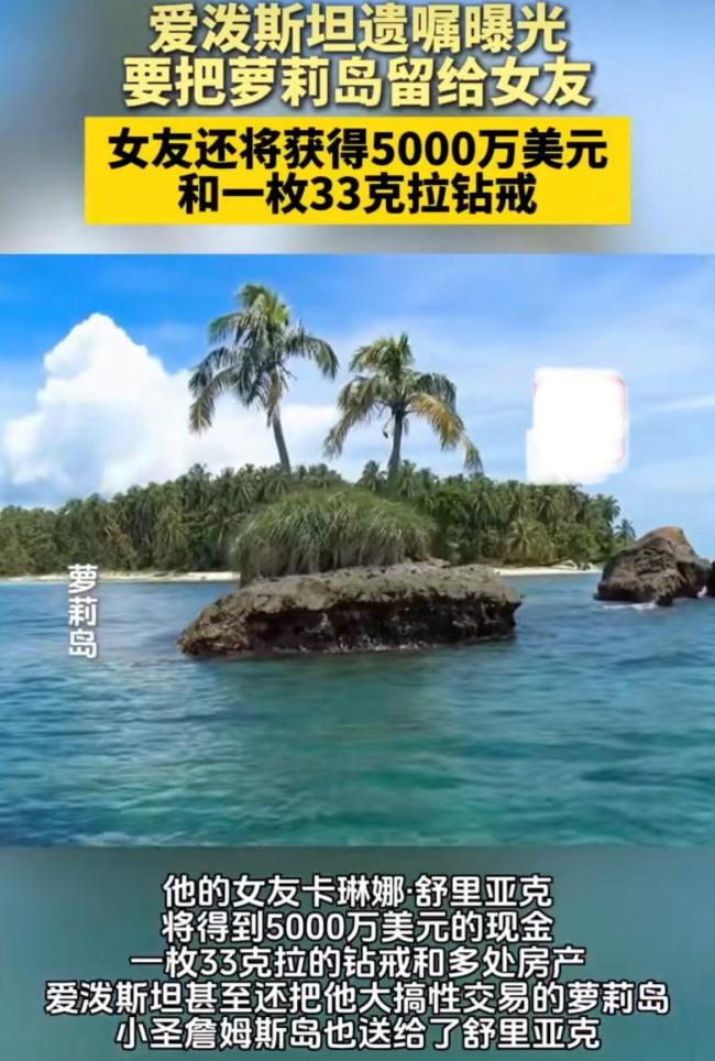 爱泼斯坦遗嘱曝光：萝莉岛留给女友