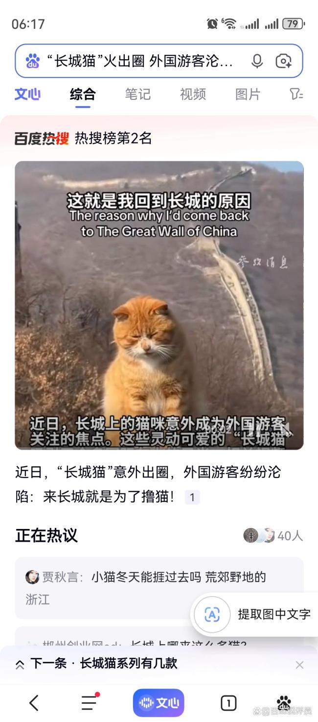 长城猫意外出圈引外国游客沦陷 跨文化互动新纽带