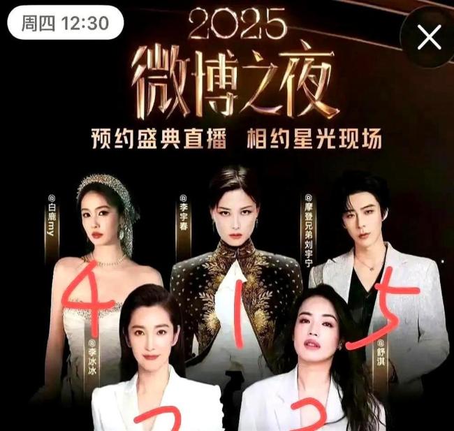 李宇春微博之夜幕后神图 C位稳坐显实力