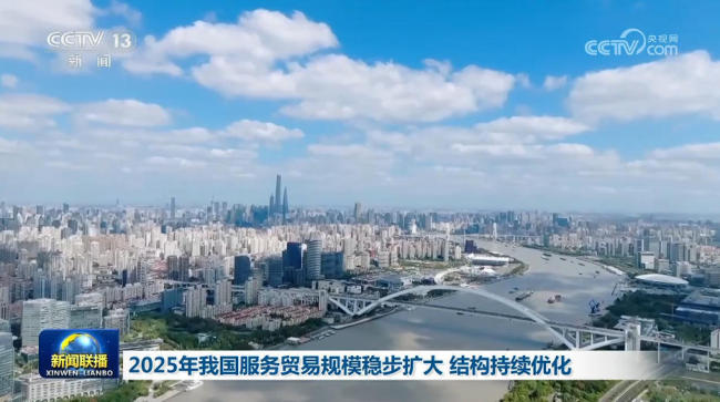 2025年我国服务贸易规模稳步扩大 结构持续优化