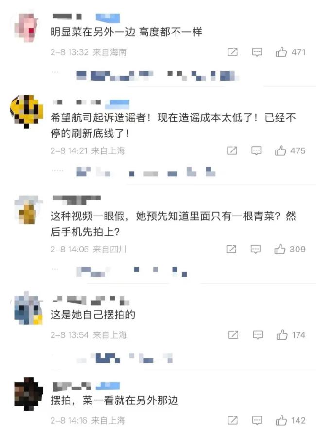 当事东说念主回复飞机餐仅一根青菜配饭 实为歪曲激发烧议