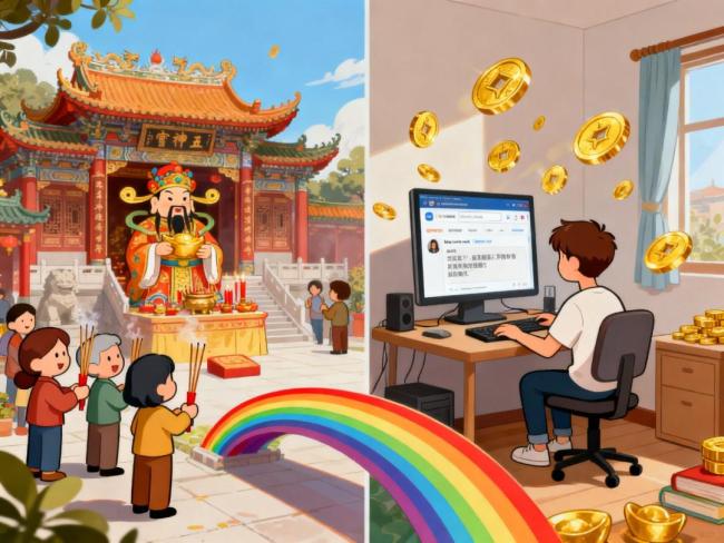 大年初五“财神”怎么迎 赛博打卡祈福新风尚
