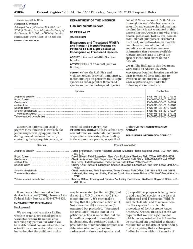 60%已消失,这种北美“河流清道夫”能熬到上保护名单吗? 和解协议带来新希望