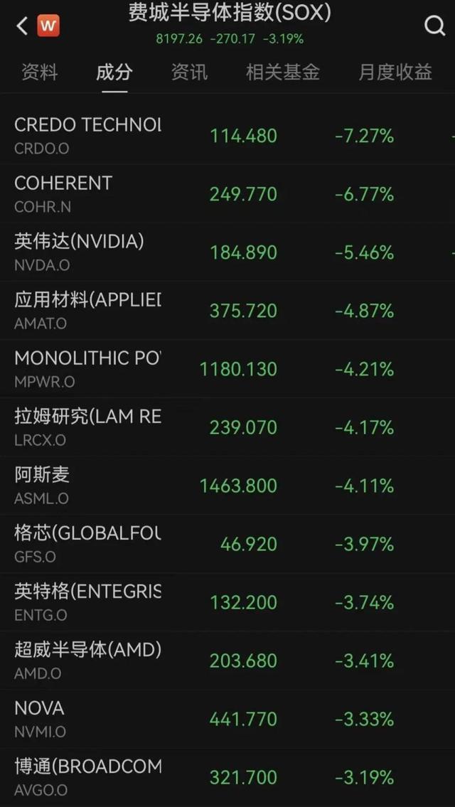 英伟达大跌原因找到了 芯片股全线重挫