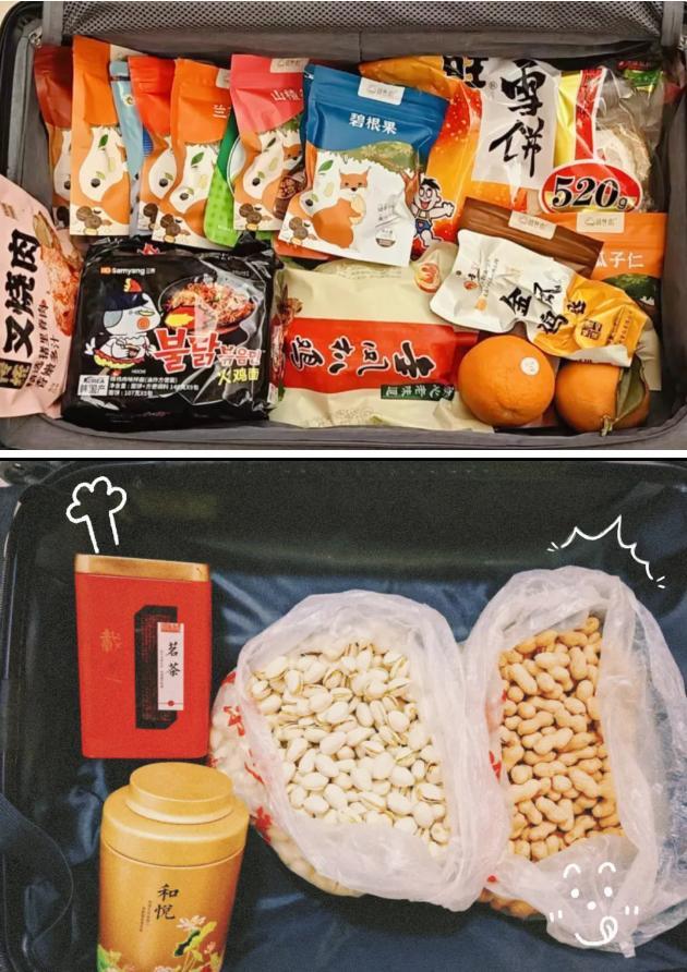返校大学生行李箱里装了什么