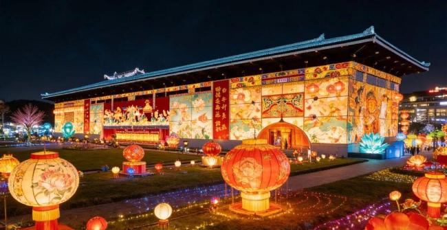 河南地标化身AI花灯点亮元宵夜 光影诉说中原故事