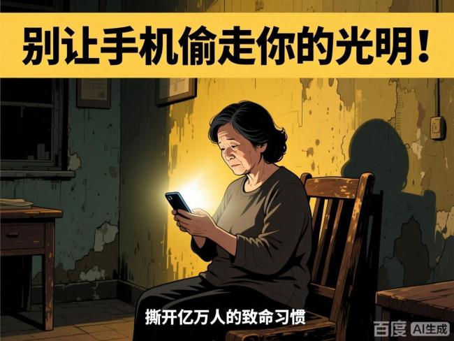 50岁女子深夜摸黑刷手机突发失明，医生提醒：致盲后具有不可逆性