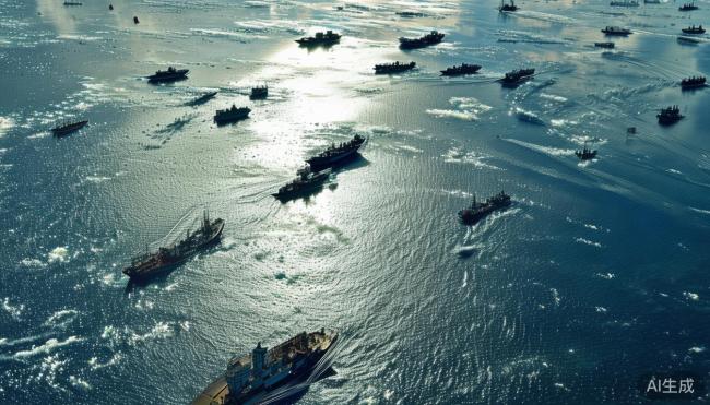 中国卫星公司从太空实拍船只