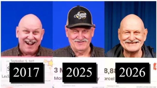 73岁加拿大男子三次中奖超2057万元 幸运连连