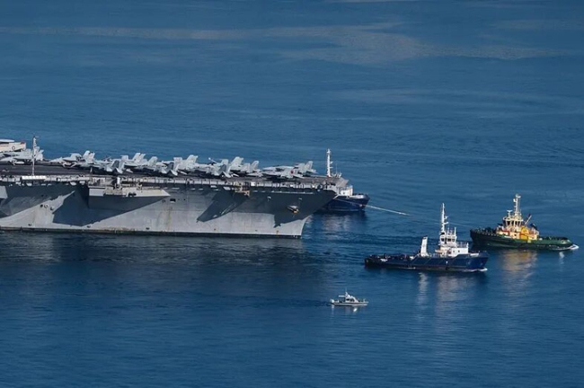 美将只剩一艘航母用于对伊朗袭击 福特号因火灾返航维修