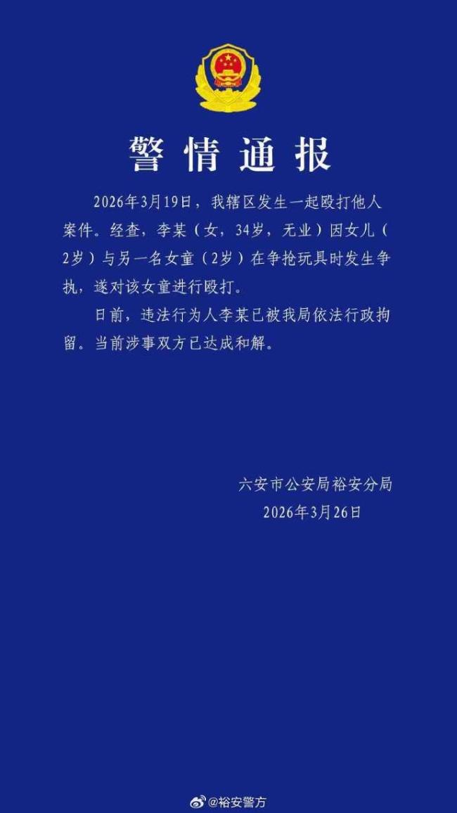 警方通报“一起殴打他人案件”