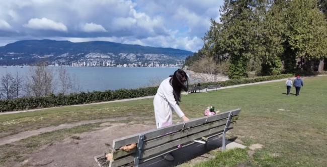 王祖贤缅念念张国荣灭一火23周年，现身长椅献花，归来《倩女阴魂》令东说念主泪目 情深意切吊唁雅故