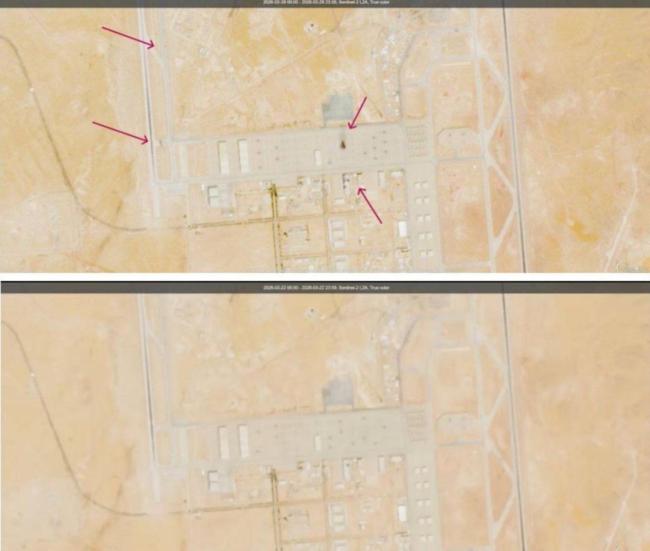 伊朗公布打击两个美军基地卫星图像 展示攻击效果