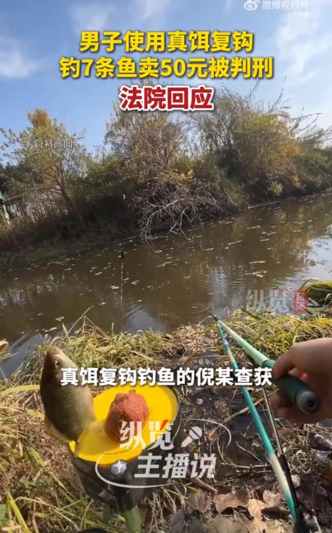 男子钓7条鱼获利50元被判刑