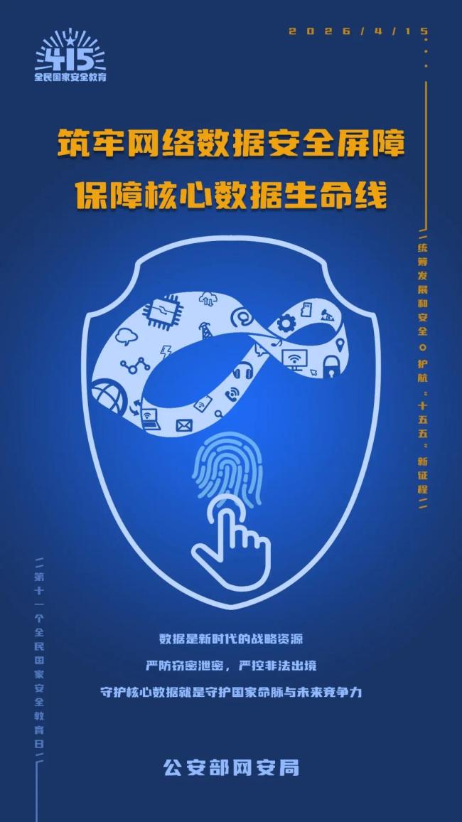 網(wǎng)警發(fā)布全民國(guó)家安全教育日主題海報(bào)