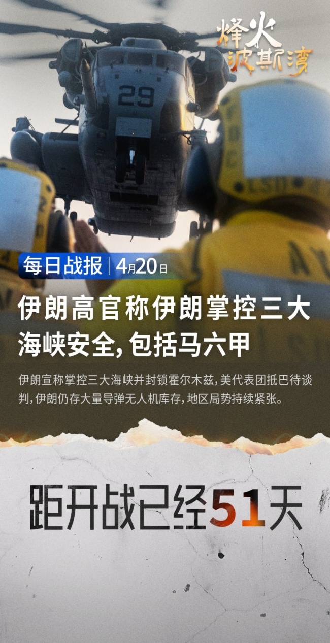第51日中东战况：伊朗高官称伊朗掌控三大海峡安全，包括马六甲 封锁加剧局势紧张