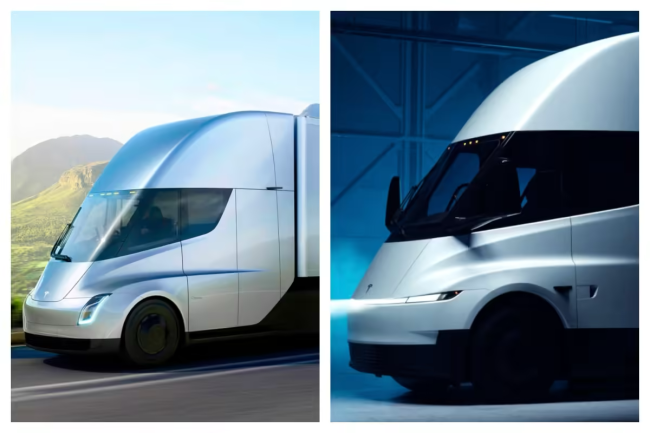 特斯拉Semi首辆量产车下线 全新设计亮相