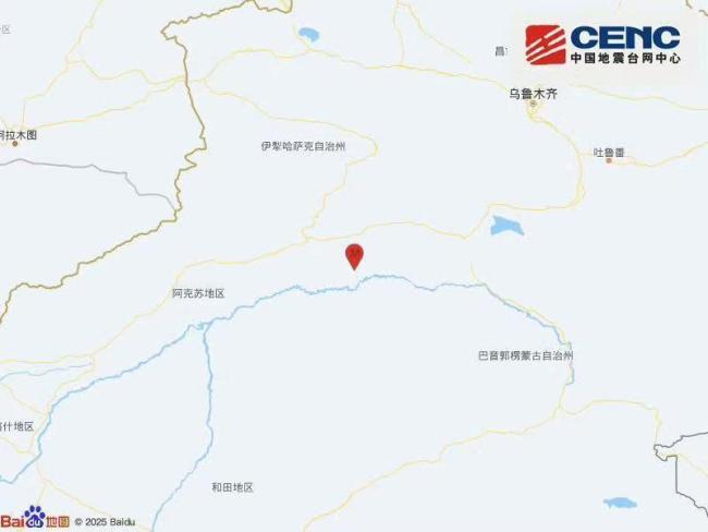 新疆库车市发生3.4级地震