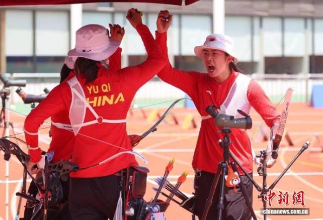 中国队晋级反曲弓女团混团决赛 将与印度队争夺金牌