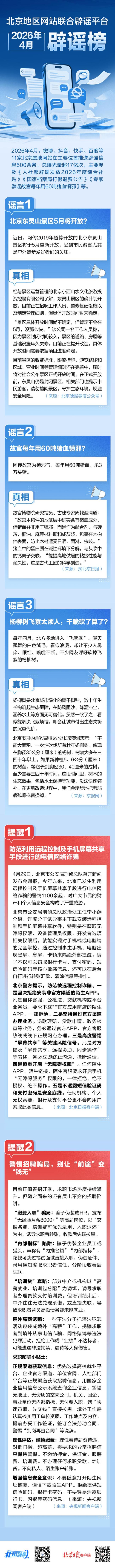 东灵山景区5月将开放？假的