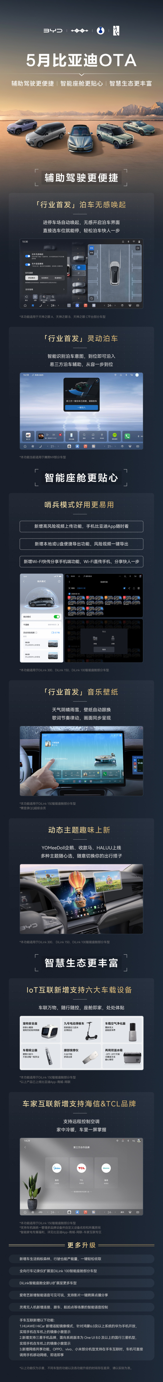 比亚迪5月OTA内容公布