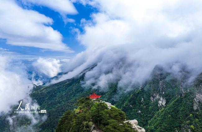 江西庐山：云海景不雅好意思如画