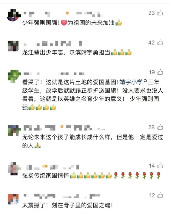 学生双手捧着国旗护送回教室 网友：太震撼了……