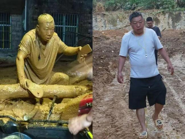 村小组长逆行疏散村民成“泥巴人”