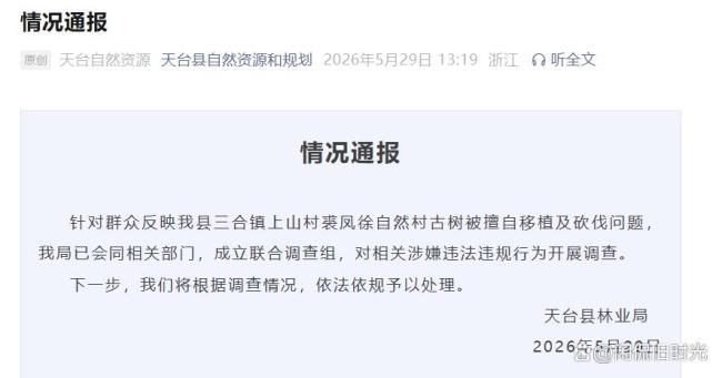浙江600年古樹被毀誰來擔(dān)責(zé) 領(lǐng)導(dǎo)批示引發(fā)爭議