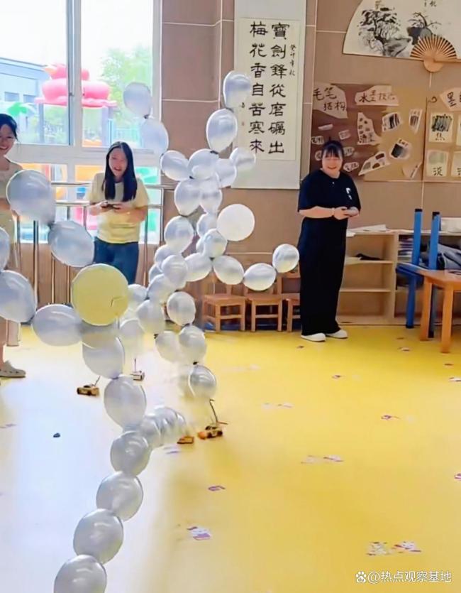幼師用遙控汽車和氣球打造新玩具 創(chuàng)意玩具走紅網(wǎng)絡(luò)