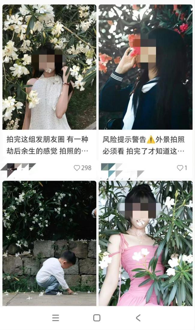 女子嘴含“網(wǎng)紅花”拍照后中毒 警惕夾竹桃毒性