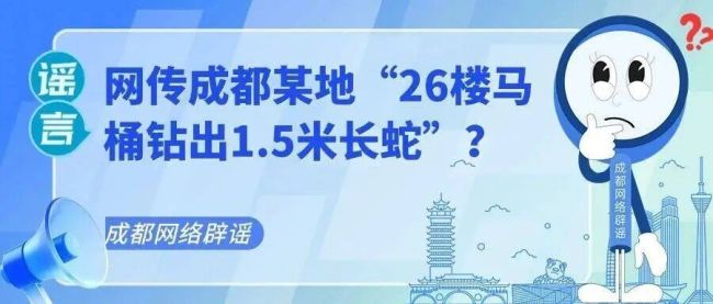 官方辟謠“成都馬桶鉆出長蛇”
