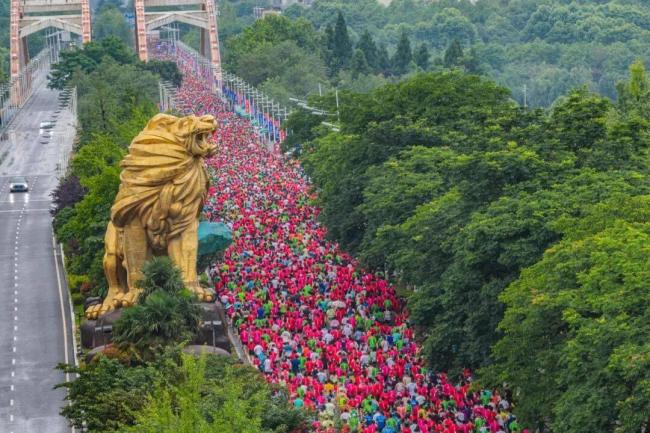 2026贵阳马拉松鸣枪开跑 万名跑者破风冲刺