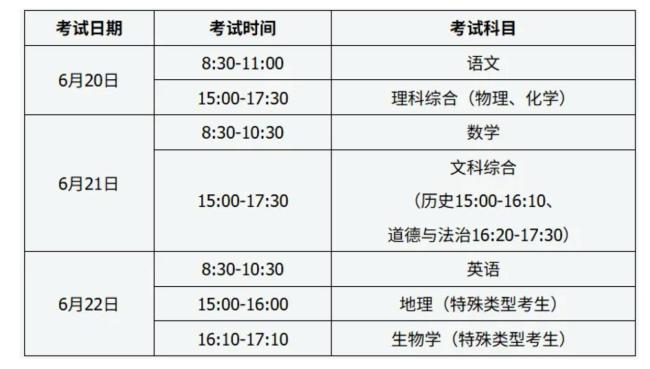 山西招考中心发布中考考试提醒
