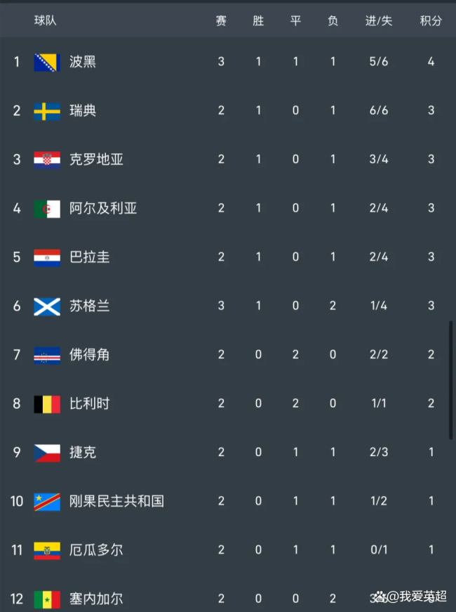 已确定力压4队！波黑成首个晋级的小组第3，队史首次进世界杯淘汰赛 欧洲黑马创造历史