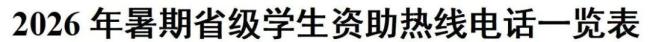 教育部开通高校学生资助热线