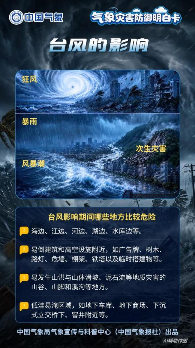台风巴威在浙江玉环登陆 13级强风来袭