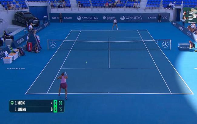 郑钦文晋级WTA250雅典赛8强